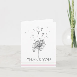 Cartão de Agradecimento Dandelion em Branco