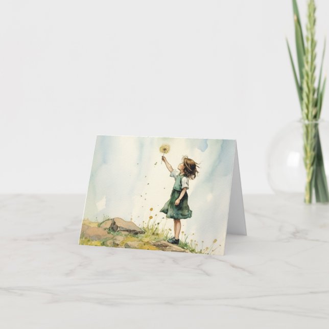 Cartão De Agradecimento Dandelion Wish (Frente)