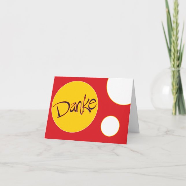 Cartão De Agradecimento Danke (Frente)