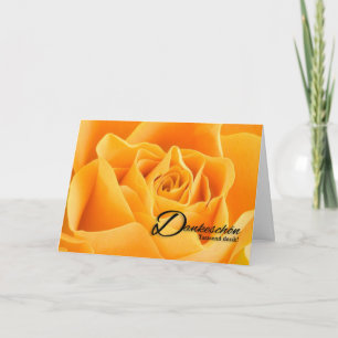 Cartão De Agradecimento Danke Yellow Rose Vazio Alemão