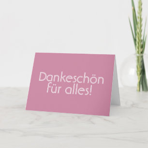 Cartão De Agradecimento Dankeschön (Thank you) Card (German)