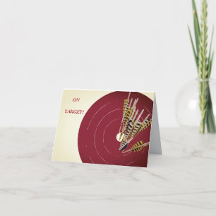 CARTÃO DE AGRADECIMENTO DARTS DARTBOARD NO ANIVERSÁRIO DE DESTINO PERSONAL