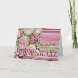 Cartão De Agradecimento daughter Thank you for being my Bridesmaid