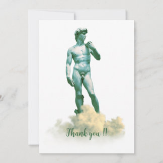 Cartão de agradecimento David de Michelangelo para