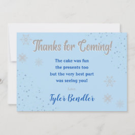 Cartão de agradecimento de 1º aniversário do Onede