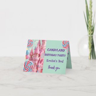 Cartão de Agradecimento de 3º Aniversário Pastel C