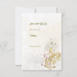 Cartão de agradecimento de 50º aniversário floral