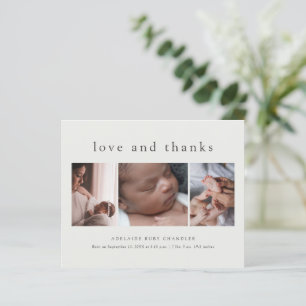 Cartão de Agradecimento de Amor e Gratidão 3 Fotos