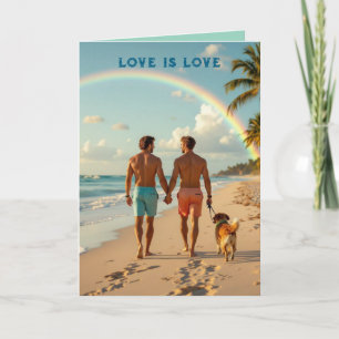 Cartão de agradecimento de amor LGBTQ é amor