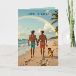 Cartão de agradecimento de amor LGBTQ é amor