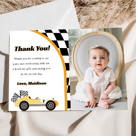 Cartão de Agradecimento de Aniversário Amarelo de 