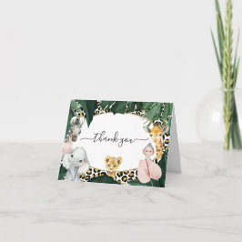 Cartão de Agradecimento de Aniversário Animais da 