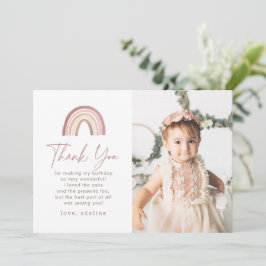 Cartão de agradecimento de aniversário Arco-íris B