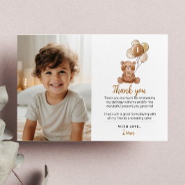 Cartão de Agradecimento de Aniversário com Balão d