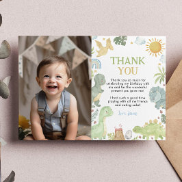 Cartão de Agradecimento de Aniversário com Foto de
