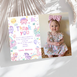 Cartão de Agradecimento de Aniversário com Foto de