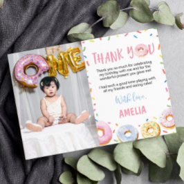 Cartão de Agradecimento de Aniversário com Foto de