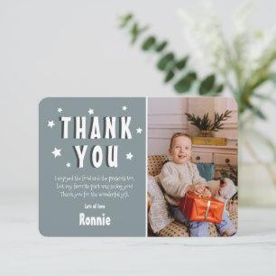 Cartão de Agradecimento de Aniversário com Foto de