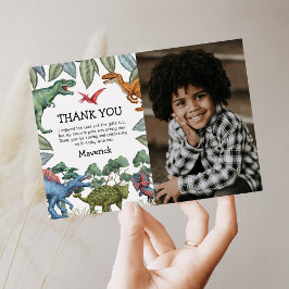 Cartão de agradecimento de aniversário com foto do