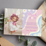 Cartão de Agradecimento de Aniversário com Foto Gr<br><div class="desc">Nossos cartões de agradecimento Daisy são a maneira perfeita de mostrar gratidão e apreço aos seus convidados por celebrarem com você. O design apresenta um layout festivo e colorido com espaço para uma mensagem personalizada ou uma nota de "agradecimento". São perfeitos para enviar após a festa para expressar seu apreço...</div>