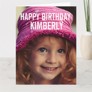 Cartão de Agradecimento de Aniversário com Foto Pe