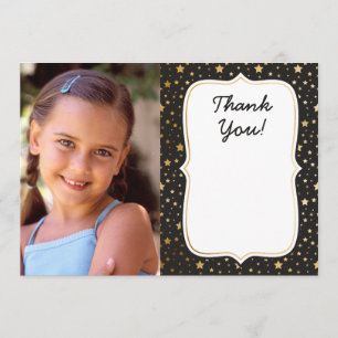 Cartão de agradecimento de aniversário com foto te