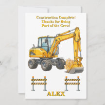 Cartão de Agradecimento de Aniversário | Construçã