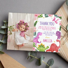 Cartão de Agradecimento de Aniversário da Menina D