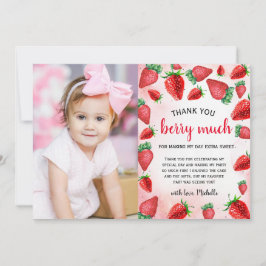 Cartão de agradecimento de aniversário da menina m