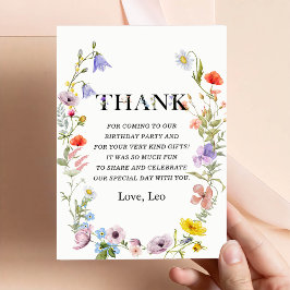 Cartão de Agradecimento de Aniversário de 1ª Menin