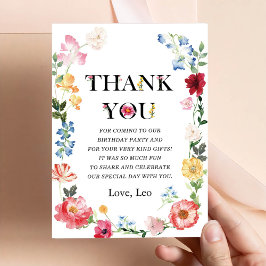 Cartão de Agradecimento de Aniversário de 1 Ano da