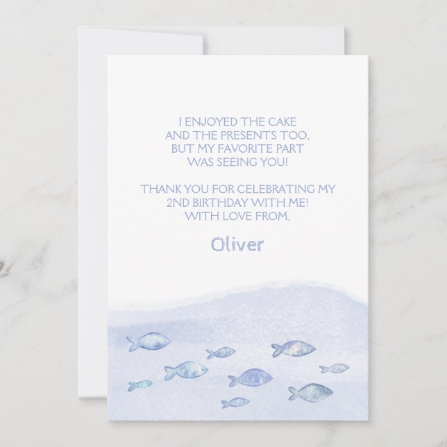 Cartão de agradecimento de aniversário de 2 anos d (Frente)