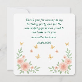 Cartão de Agradecimento de Aniversário de Bailarin