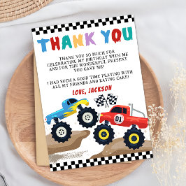 Cartão de agradecimento de aniversário de caminhão