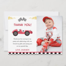 Cartão de agradecimento de aniversário de corrida 
