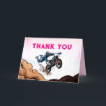 Cartão de Agradecimento de Aniversário de Criança<br><div class="desc">Celebre o dia especial do seu filho com uma festa de aniversário emocionante com tema de motoqueiro! Nossos cartões de convite personalizados apresentam uma moto de show, perfeitos para a celebração do seu pequeno aventureiro. Convide todos os amigos e deixe a festa começar! Com uma festa temática, seu filho e...</div>