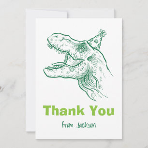 Cartão de Agradecimento de Aniversário de Dinossau