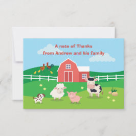 Cartão de Agradecimento de Aniversário de Fazenda 