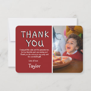 Cartão de Agradecimento de Aniversário de Foto de