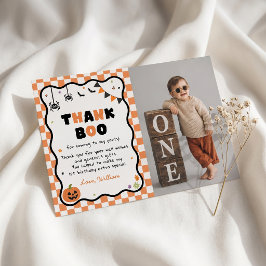 Cartão de Agradecimento de Aniversário de Gingham 