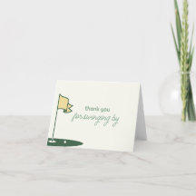 Cartão de agradecimento de aniversário de golfe Pa
