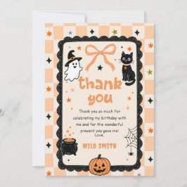 Cartão de agradecimento de aniversário de Hallowee
