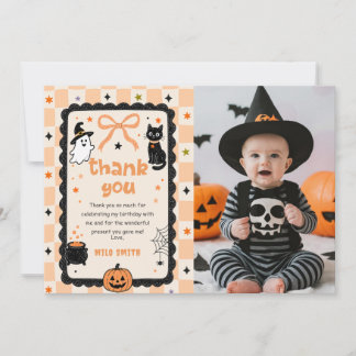 Cartão de agradecimento de aniversário de Hallowee