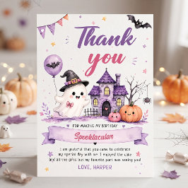 Cartão de agradecimento de aniversário de Hallowee