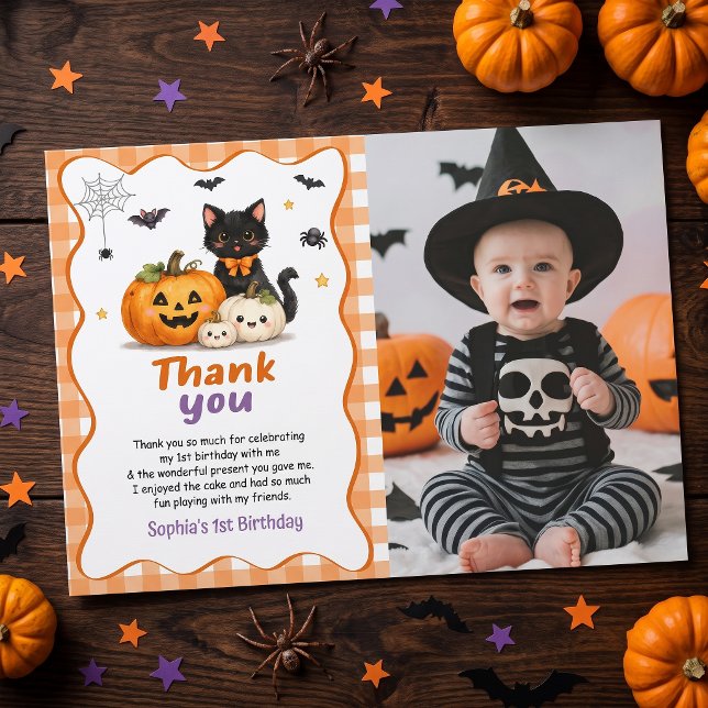Cartão de Agradecimento de Aniversário de Hallowee (Criador carregado)
