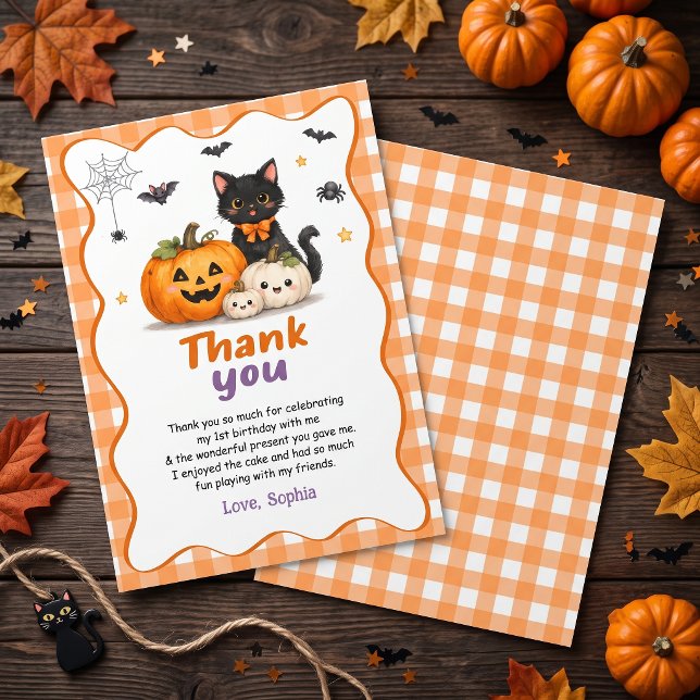 Cartão de Agradecimento de Aniversário de Hallowee (Criador carregado)