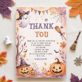 Cartão de agradecimento de aniversário de Hallowee