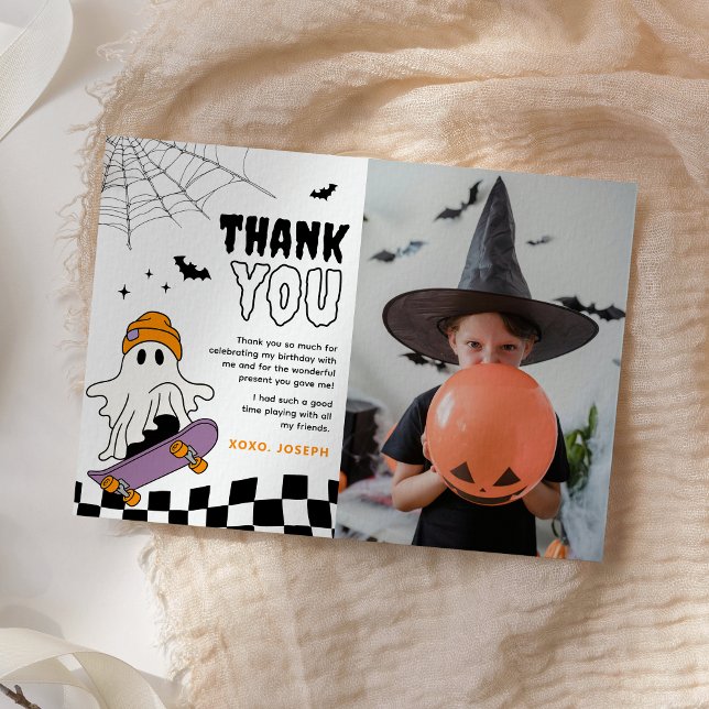 Cartão de agradecimento de aniversário de Hallowee (Criador carregado)