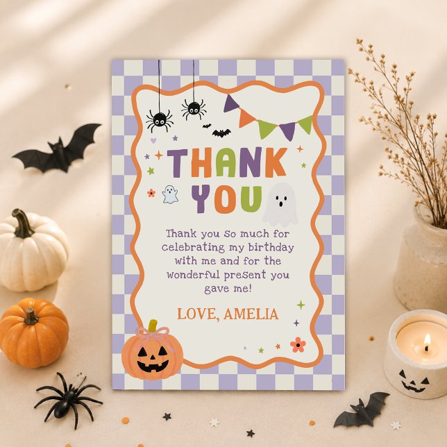 Cartão de agradecimento de aniversário de Hallowee (Criador carregado)