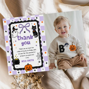 Cartão de agradecimento de aniversário de Hallowee
